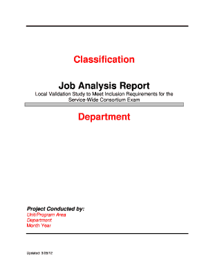 Consortium Job Analysis Report Template - calhr ca