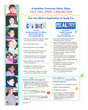 California Health Coverage Application for Children and Pregnant Women