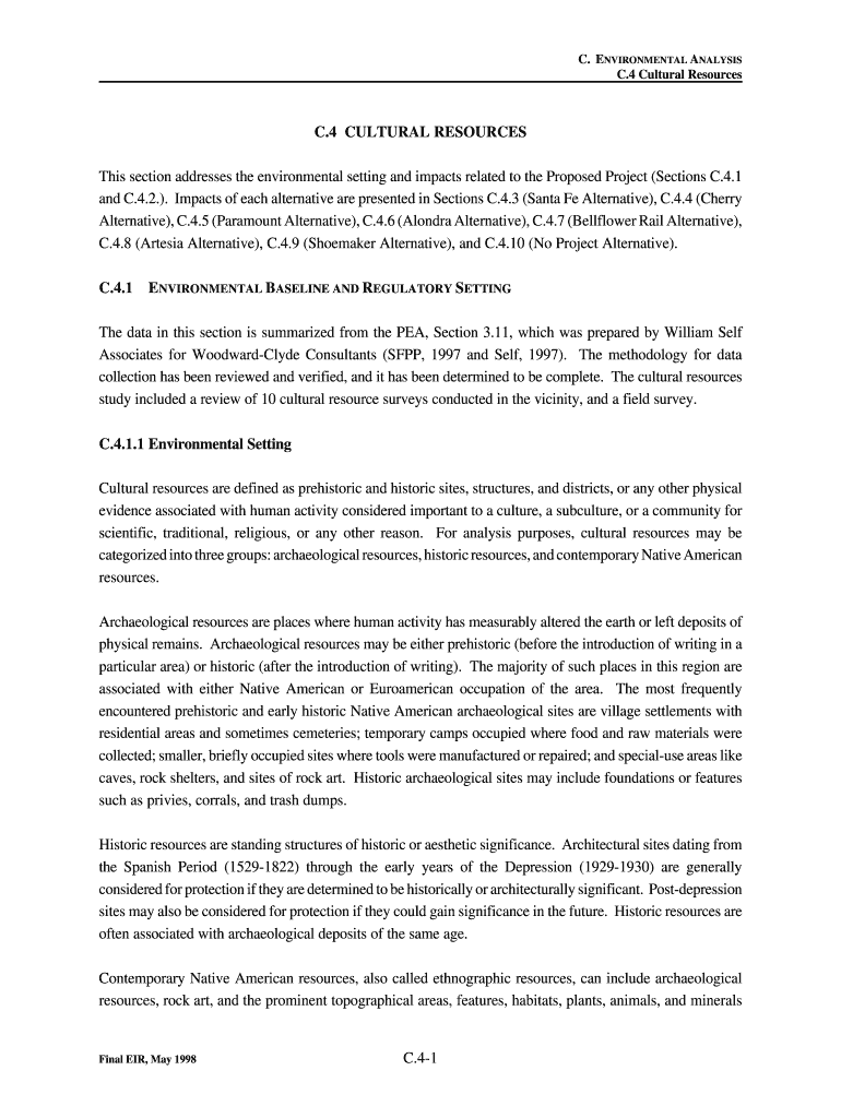 C 4 CULTURAL RESOURCES - California Public Utilities Commission Preview on Page 1