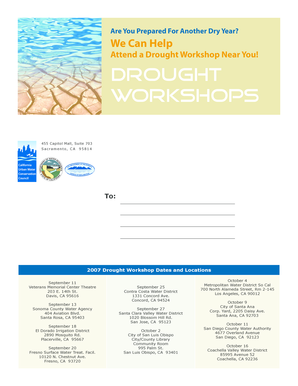 California Drought Workshops 2007