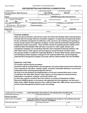 California Job Description and Position Classification