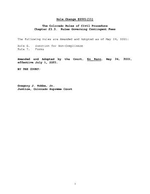 Colorado Contingent Fee Agreement