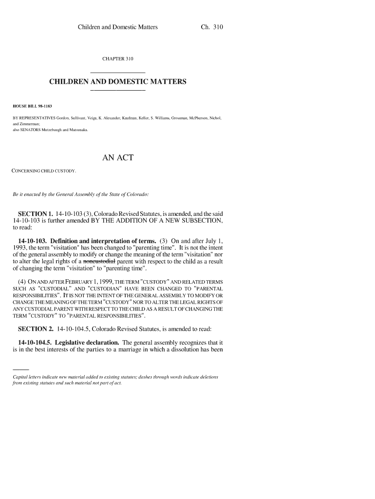 Children and Domestic Matters Ch - state co Preview on Page 1