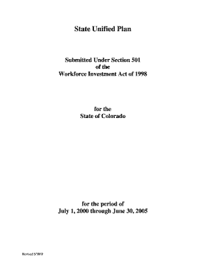 Colorado Workforce Investment Act Unified Plan