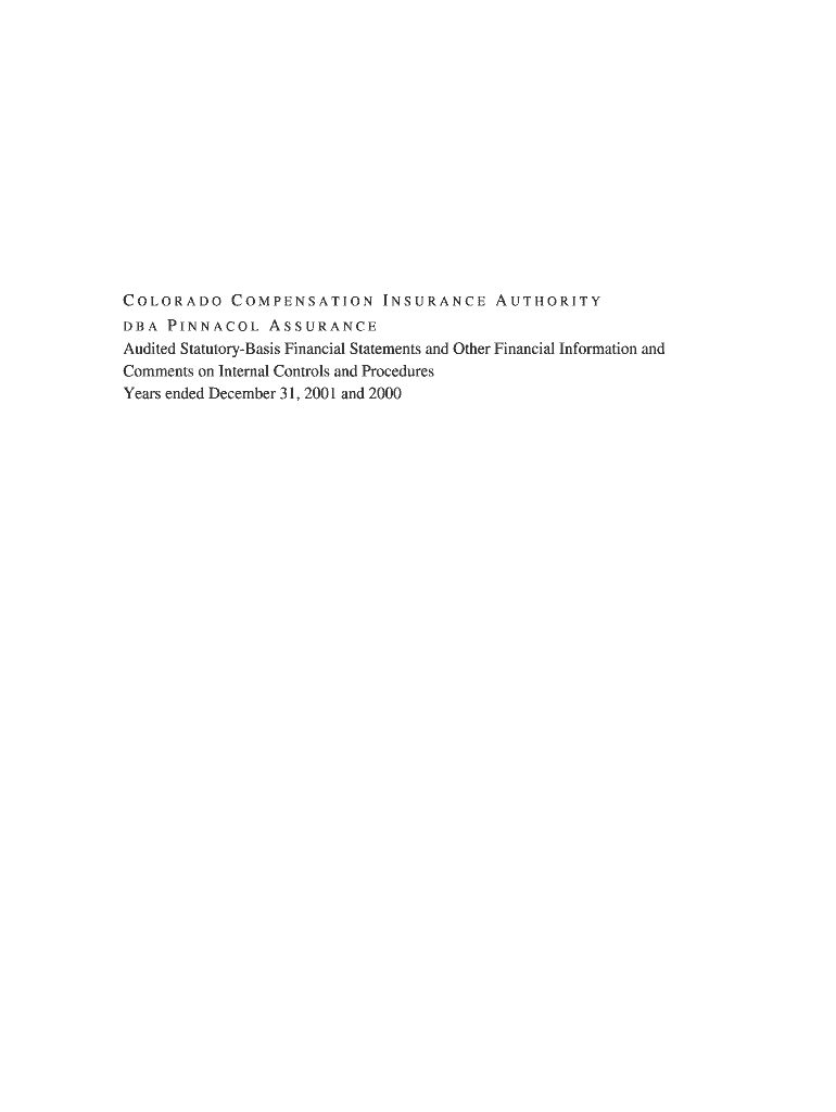 Audited Statutory-Basis Financial Statements and Other Financial Preview on Page 1