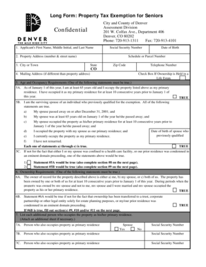 Property Tax Exemption for Seniors