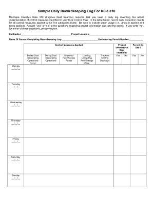 Daily Log Sheet Template Free Forms Fillable Printable Samples For Pdf Word Pdffiller