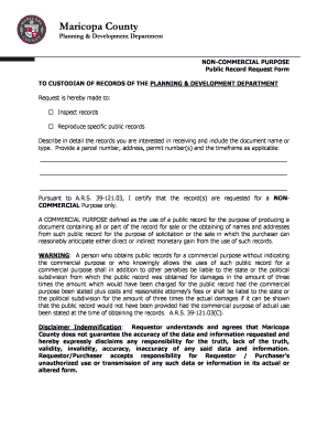 Maricopa County Public Record Request Form