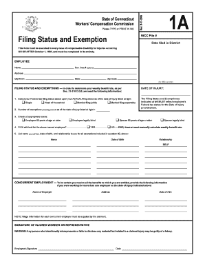 Connecticut Workers’ Compensation Filing Status and Exemptions Form