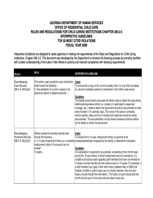 RULES AND REGULATIONS FOR CHILD CARING INSTITUTIONS CHAPTER 290-2-5