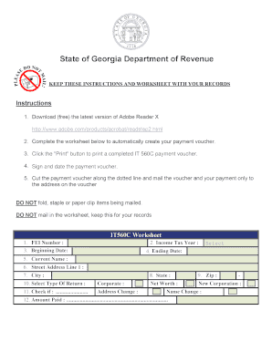 Georgia IT 560C Payment Voucher