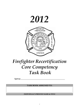 Firefighter Recertification Task Book