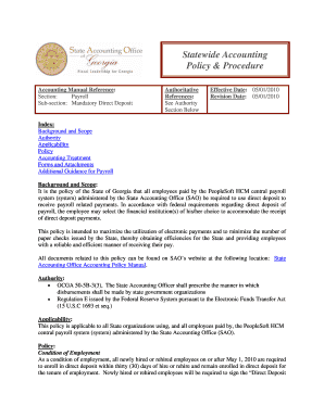 Statewide Accounting Policy & Procedure - State Accounting Office - sao georgia