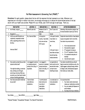 Fall Risk Assessment & Screening Tool (FRAST) - Missoula County ... - co missoula mt