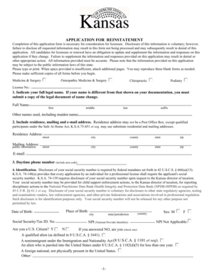 failure to disclose all requested information may result in this form not being processed and may subsequently result in denial of this - ksbha