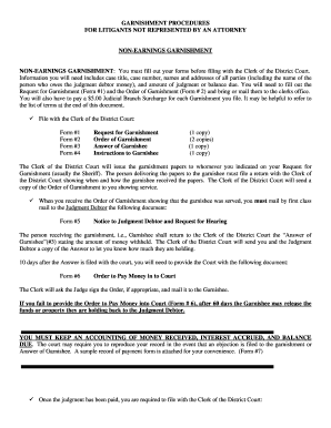 how to fill out a writ of garnishment non wagesnew mexico form