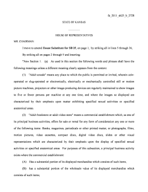 I Move To Amend House Substitute - Kansas Legislature - kslegislature