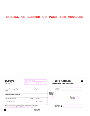 Kansas Franchise Tax Voucher