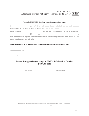 Federal Services Facsimile Voter Ballot Affidavit