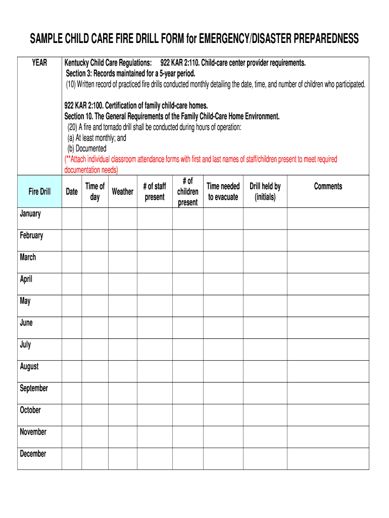 Fire Drill Procedure Template For Home Use - Fill Online With Regard To Fire Evacuation Drill Report Template