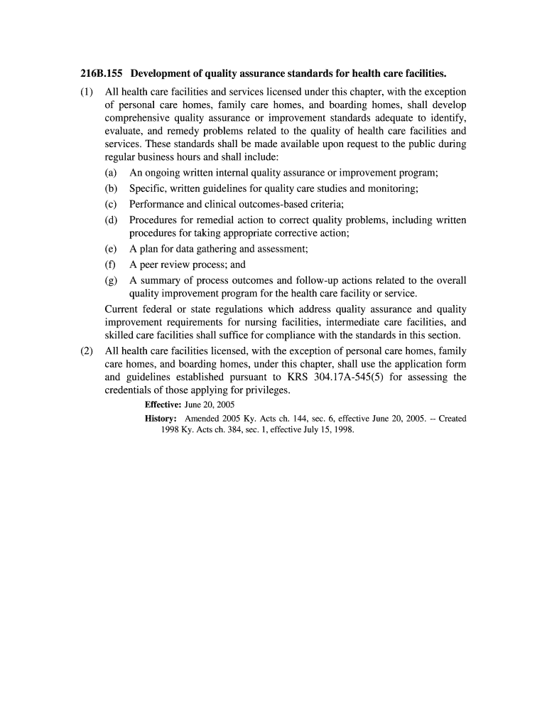 155 Development of quality assurance standards for health care facilities Preview on Page 1
