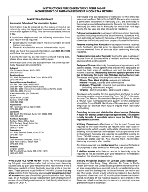 Kentucky Form 740-NP