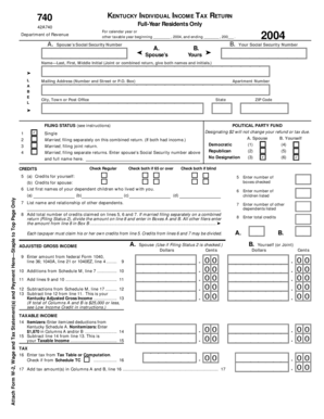 Kentucky Individual Income Tax Return