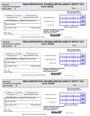 Kentucky Corporation Income Tax Estimated Tax Voucher