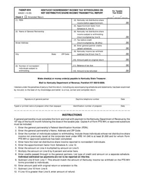 Kentucky Nonresident Income Tax Withholding Form