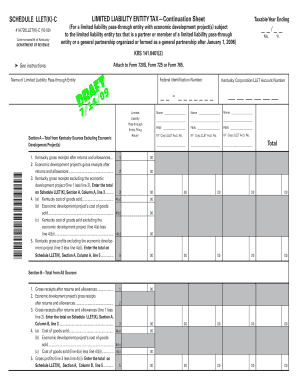 Kentucky LLET(K)-C Tax Form