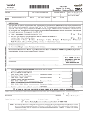 Kentucky Nonresident Income Tax Return
