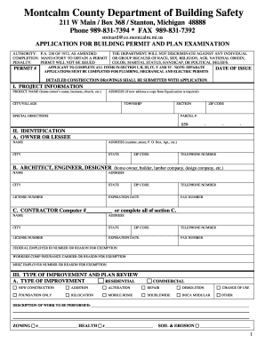 Montcalm County Building Permit Application