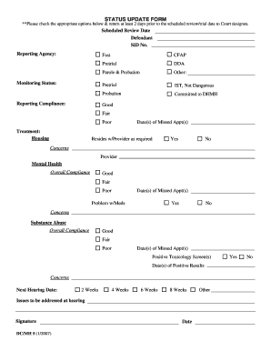 Court Status Update Form