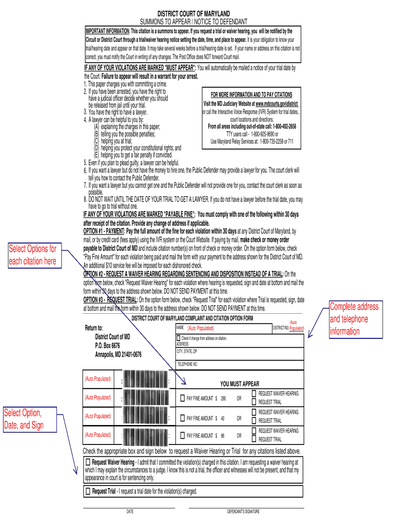 maryland citations Preview on Page 1