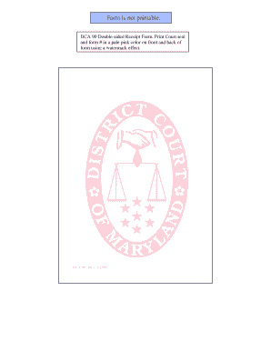 DCA 90 Double-sided Receipt Form