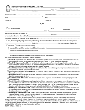 Maryland Court Bond