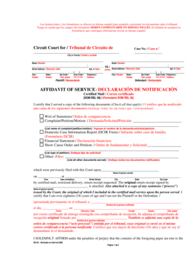 Declaración de Notificación