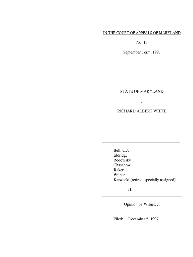 STATE OF MARYLAND v RICHARD ALBERT - Maryland Courts - courts state md Preview on Page 1