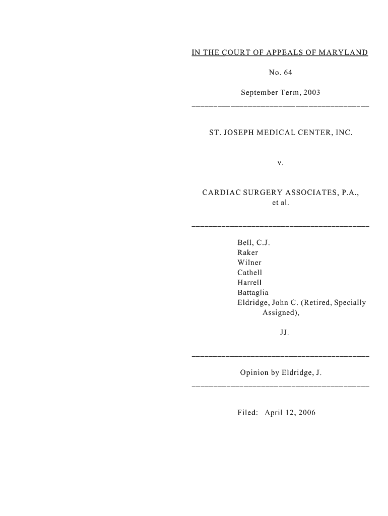 JOSEPH MEDICAL CENTER, INC Preview on Page 1