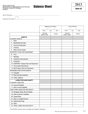 maryland form 4a 2013