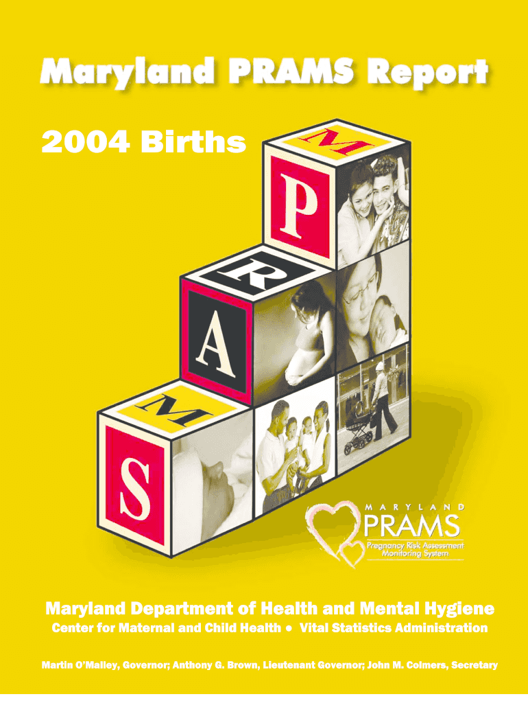 Maryland PRAMS Report 2004 Births - FHA - fha dhmh maryland Preview on Page 1