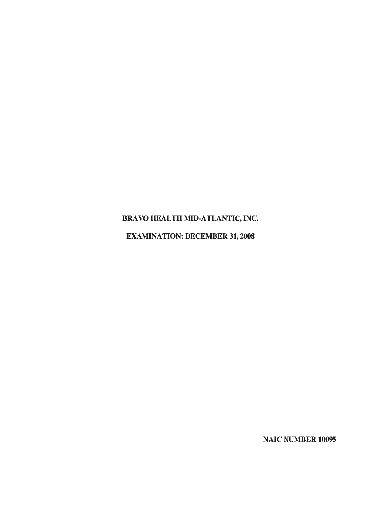 Bravo health mid-atlantic, inc examination - Maryland Insurance Preview on Page 1