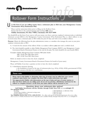 Montgomery County Government 401(a) Rollover Form
