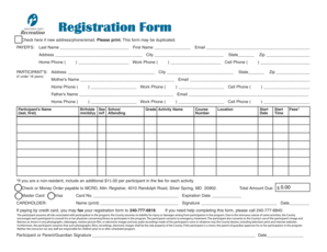 County Registration Form