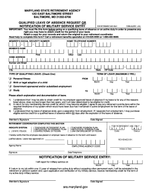 Maryland Leave of Absence Request Form