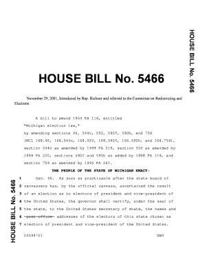 Richner and referred to the Committee on Redistricting and Elections - legislature mi