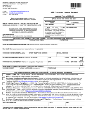 Minnesota HPP Contractor License Renewal