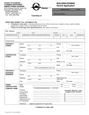 Olmsted County Building Permit Application