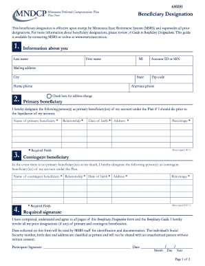 Minnesota Beneficiary Designation Form