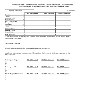 Document in this format to accompany Form MBR-1-03 - Optional For